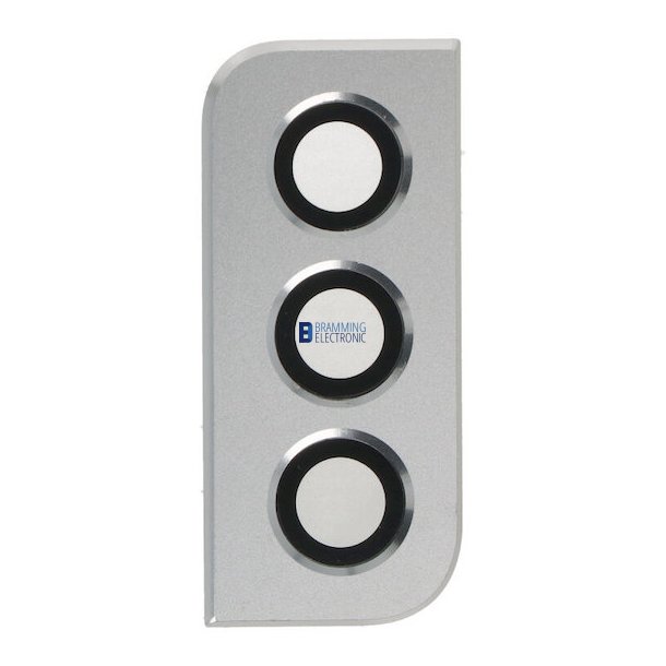 Samsung S21, Glasset foran bagkameraet med ramme i slv