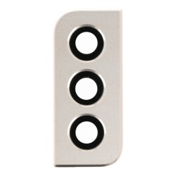 Samsung S21 Plus, Glasset foran bagkameraet med ramme i guld