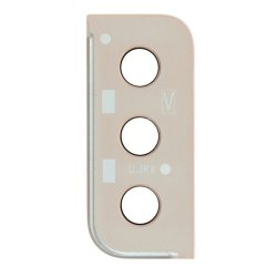 Samsung S21 Plus, Glasset foran bagkameraet med ramme i guld