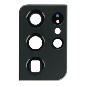 Samsung S21 Ultra, Glasset foran bagkameraet med ramme i sort