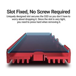M.2 SSD Heatsink - Rd (Support PC &amp; PS5)