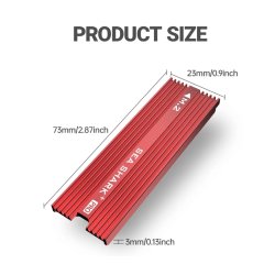 M.2 SSD Heatsink - Rd (Support PC &amp; PS5)