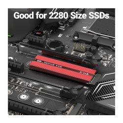 M.2 SSD Heatsink - Rd (Support PC &amp; PS5)