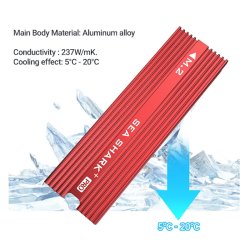 M.2 SSD Heatsink - Rd (Support PC &amp; PS5)