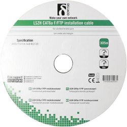 F/FTP folieskrmet inst.kabel, Cat6a, LSZH, 500MHz, Delta-certificeret, hvid - Meter salg