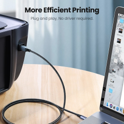 USB-C han - Type B han, 3m i Gr (Printer kabel)