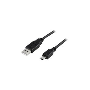 USB-A 2.0 kabel Han - USB Mini B Han 2m, sort
