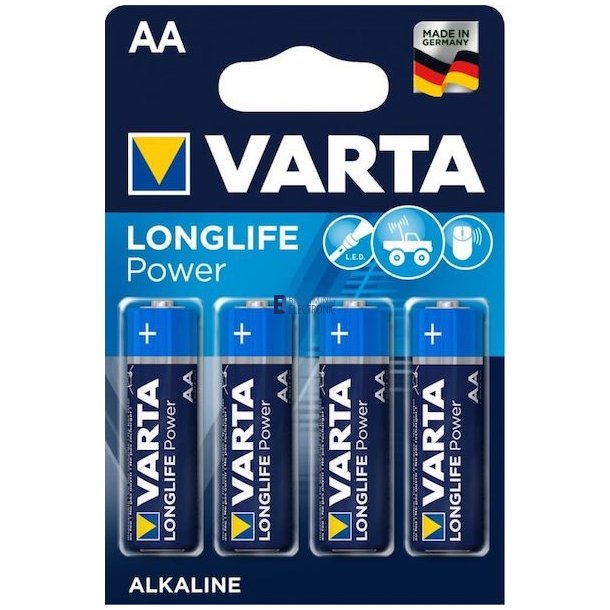 4-Pak AA Batterier fra Varta