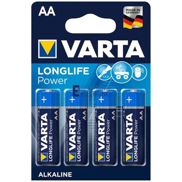 4-Pak AA Batterier fra Varta