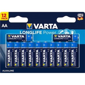 12-Pak AA Batterier fra Varta