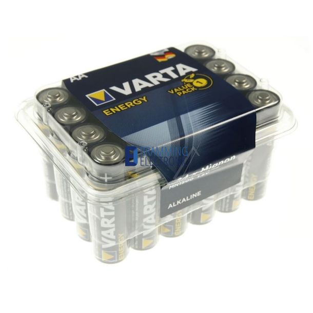 24-Pak AA Batterier fra Varta