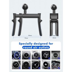 Telefonholder til bil med runde luftindtag (Round Air vents)