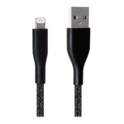 X-SHIELD synk-/opladerkabel USB-A - Lightning, 1m, Sort