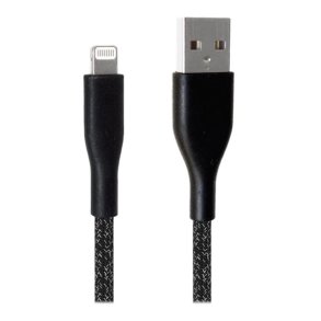 X-SHIELD synk-/opladerkabel USB-A - Lightning, 1m, Sort