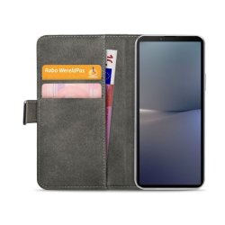 Sony Xperia 10 V, Ldercase til kreditkort i Sort