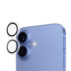 iPhone 16 / 16 Plus, Bagkameraglas beskyttelse (2 stk) Transparent 