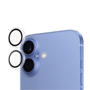 iPhone 16 / 16 Plus, Bagkameraglas beskyttelse (2 stk) Transparent 