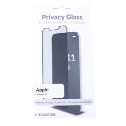 iPhone 16 Pro / iPhone 17, Beskyttelsesglas (fuldt dkkende) Privacy