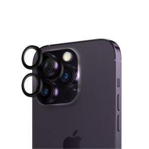 iPhone 14 Pro, 14 Pro Max, Bagkameraglas beskyttelse (3 stk) Sort