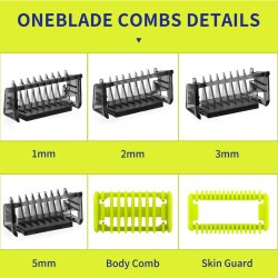 8-i-1 Tilbeh�r til Philips OneBlade & OneBlade Pro &ndash; YINKE Afstandskam S�t