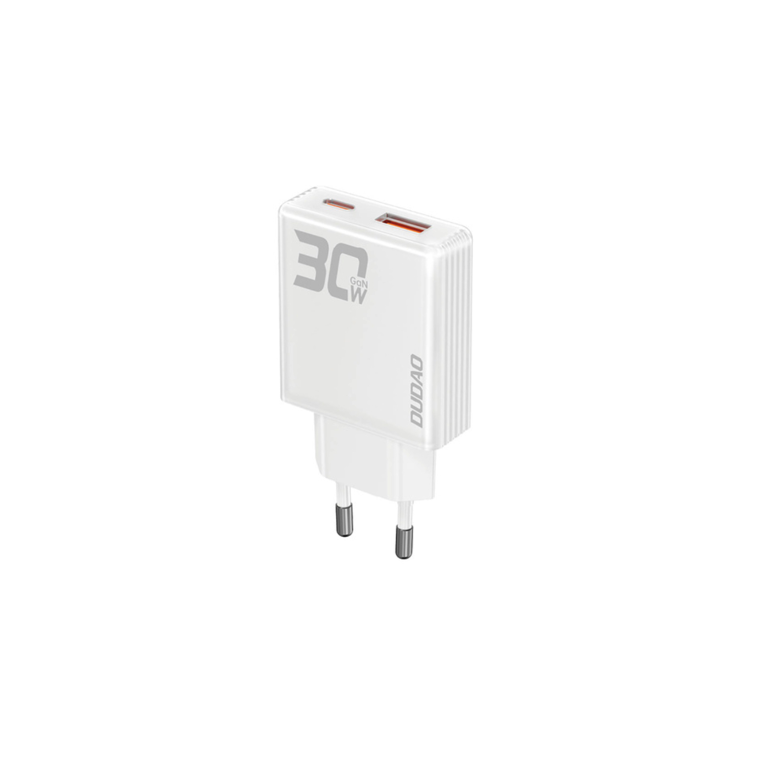 Dudao A30EU 30W GaN Oplader USB-C & USB-A Vægoplader Hvid