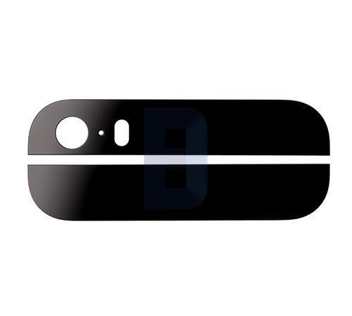 iPhone 5S Top og bund glas på bagcover i Sort