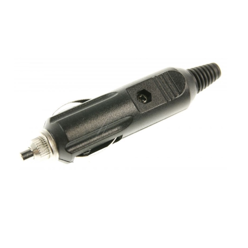 Cigaret tænder stik - 12V stik, Han, Sort