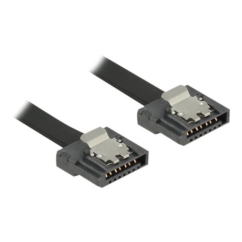 DeLOCK SATA-kabel Sort 30cm (Lige - Lige)