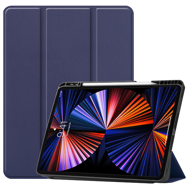 iPad Pro 12.9 2021 / 2022, Flip lædercover i Blå