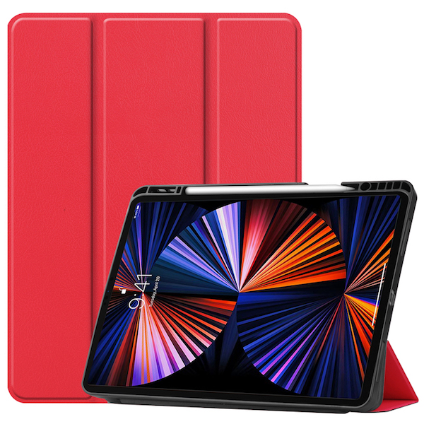 iPad Pro 12.9 2021 / 2022, Flip lædercover i Rød