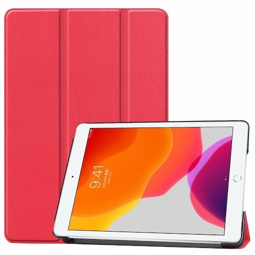 iPad 7/8/9 10.2 Flip lædercover i Rød