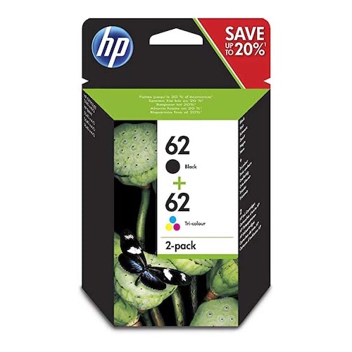 No62 sort & farve combo 2-pack - HP Blæk