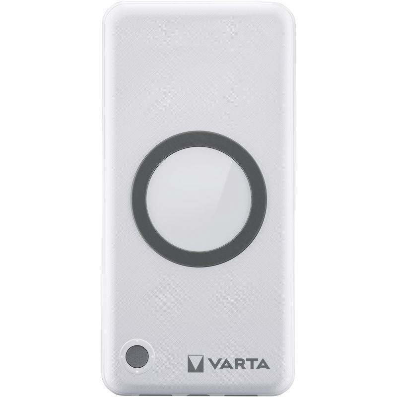 Power bank, Wireless Qi certified 10000 mAh, 37 Wh, Hvid