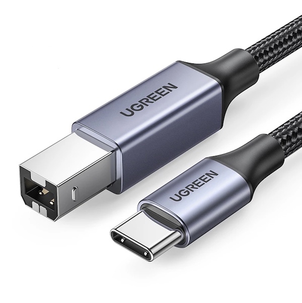 UGREEN - USB-C han - Type B han, 1m i Grå (Printer kabel)