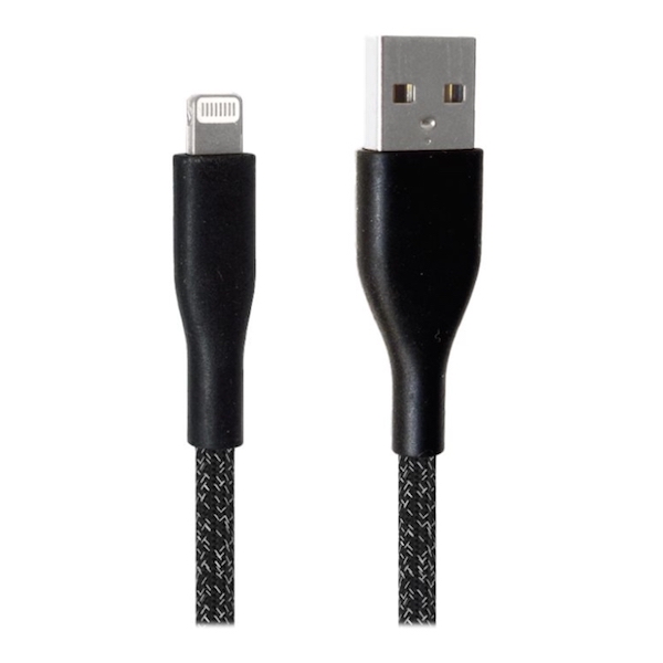X-SHIELD synk-/opladerkabel USB-A - Lightning, 2m, Sort