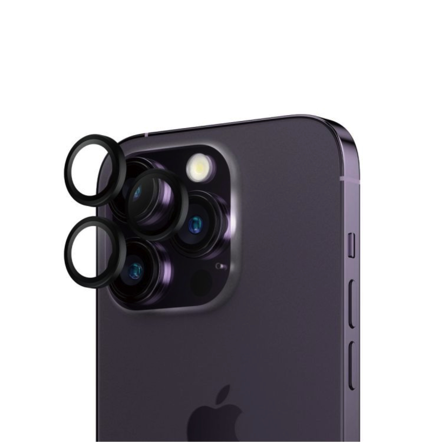 iPhone 14 Pro, 14 Pro Max, Bagkameraglas beskyttelse (3 stk) Sort